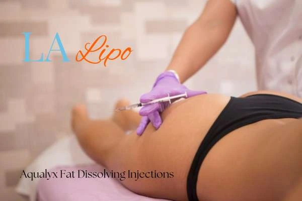 Woman having fat dissolving injections Horsham on thighs