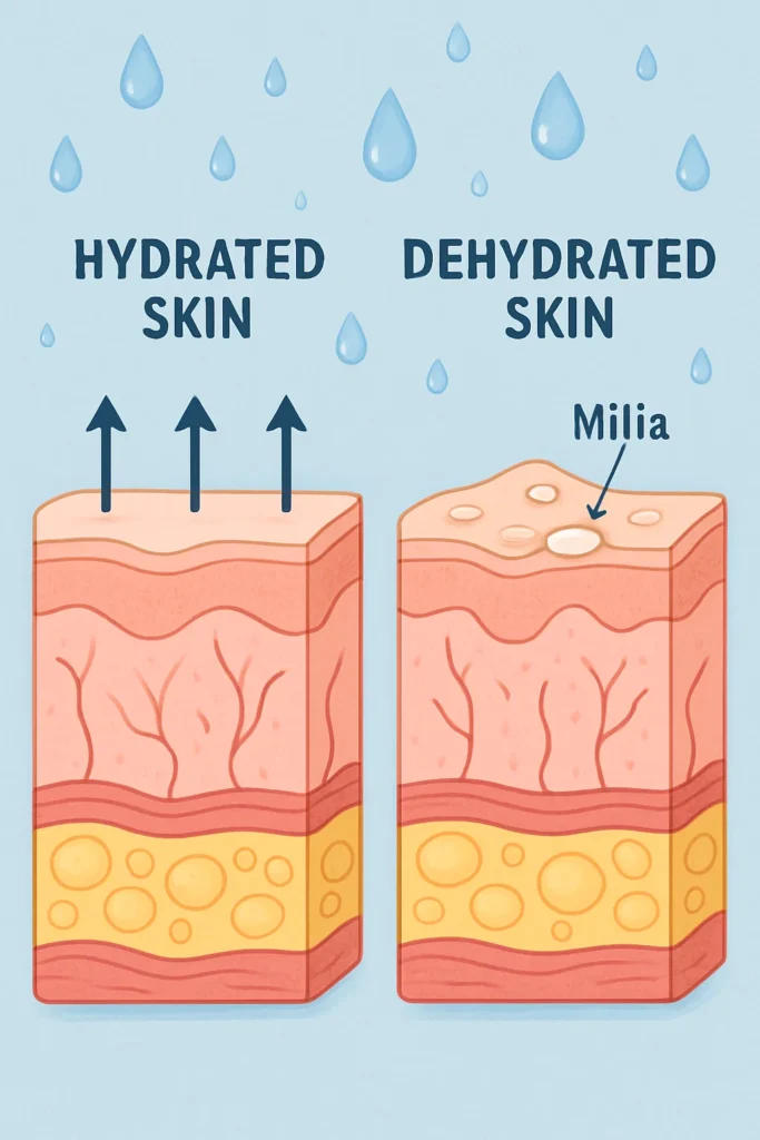 The importance of hydration and milia production Horsham