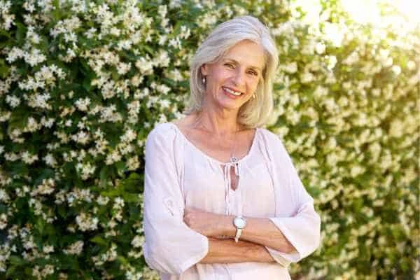 Older woman happy with urinary incontinence treatment Horsham