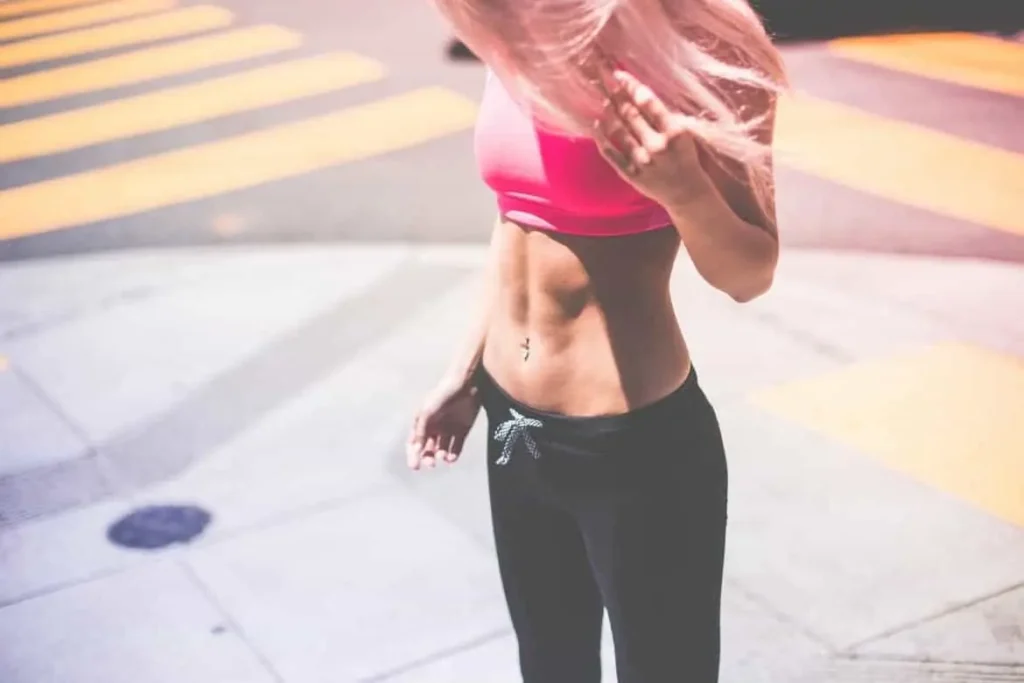 Woman with toned stomach after LA-EMS Body Sculpting Treatment Horsham